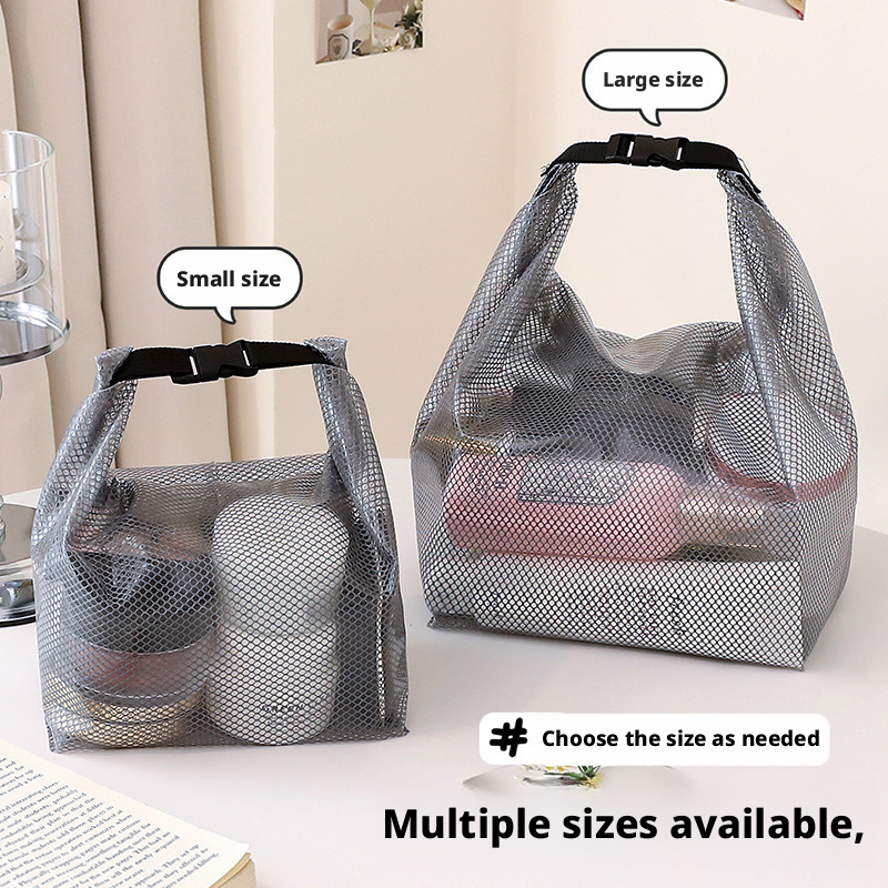 Snap-on toilet bag-gray-small-1 piece