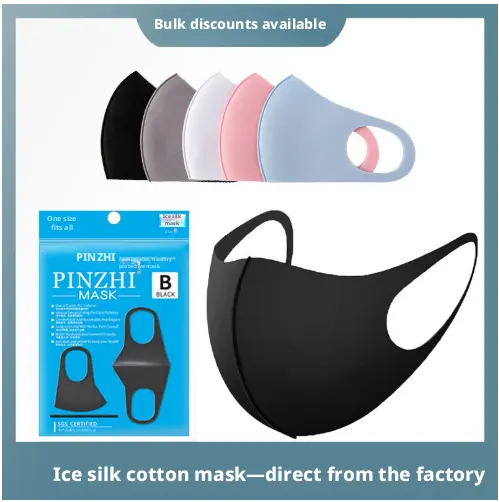 3D sunscreen ice silk mask-black-bag