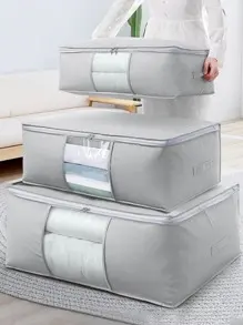 Quilt storage bag-gray-large
