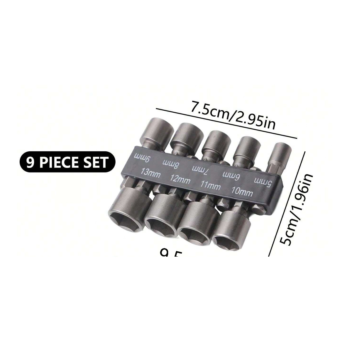 Hexagon shank air batch sleeve-9 pieces-1 set