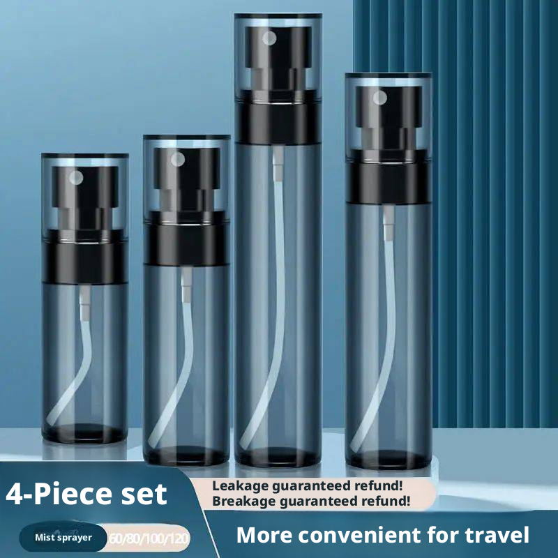 Nano spray bottle-black pump transparent to black-120ML-1 bag