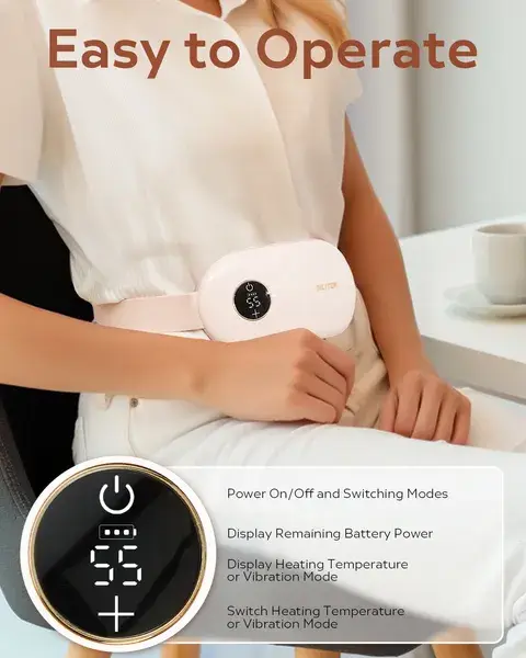 Portable Heating Pad, Heating Pad For Period Cramps, Fast Heating Pad, Wearable Heating Pads For Cramps With 3 Heat, Back Or Tummy Heating Pad For Women And Gir