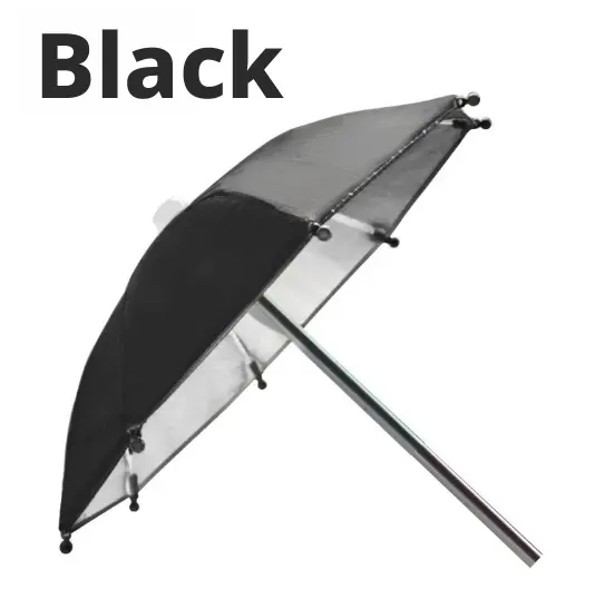 Mobile phone holder small umbrella-black