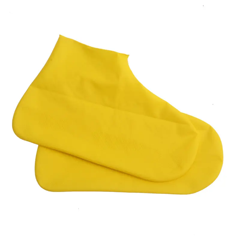 Latex waterproof shoe covers-yellow
