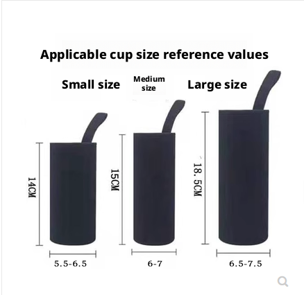 Water cup cover-ordinary black-small