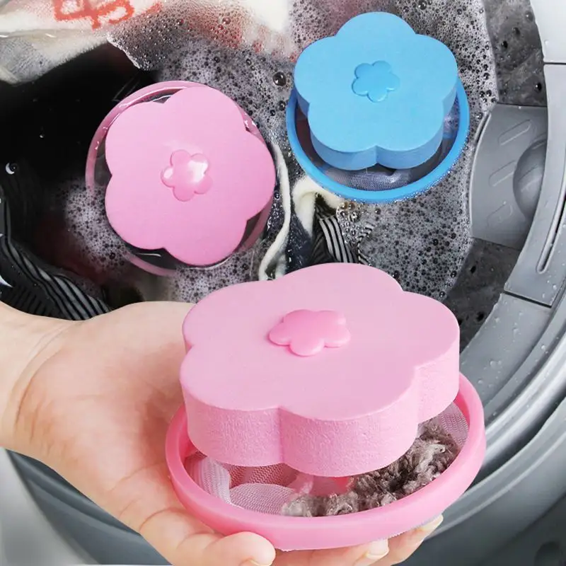 Washing machine filter-plum blossom shape-blue-1 pack