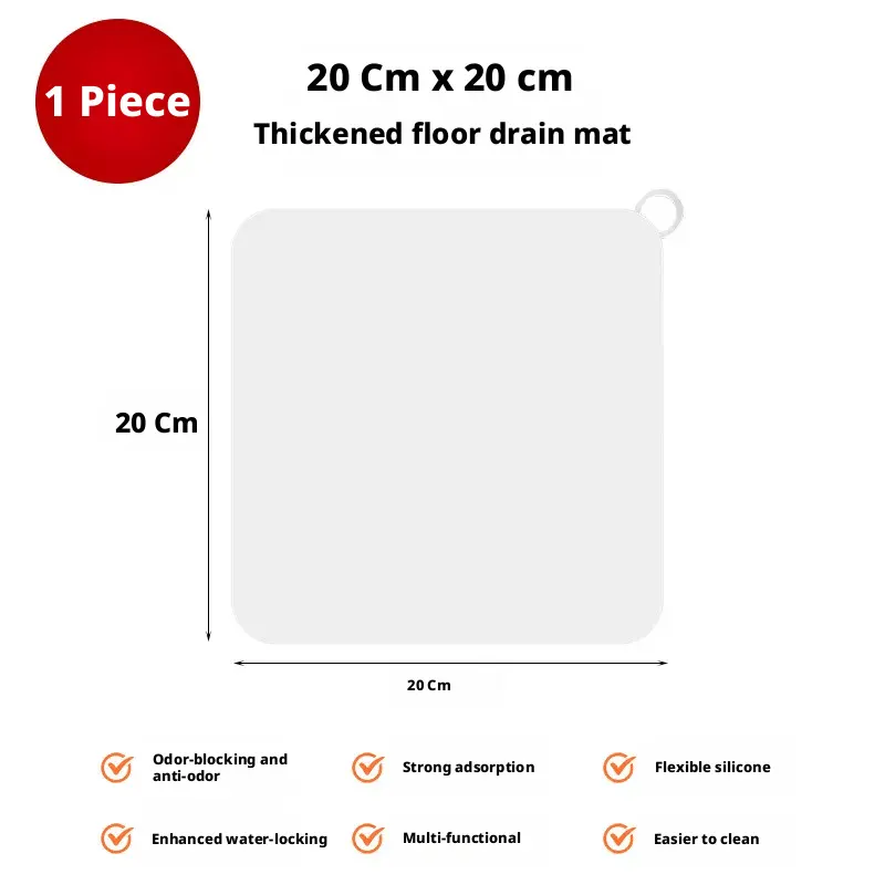 Deodorant floor drain mat-white large 20cm*20cm