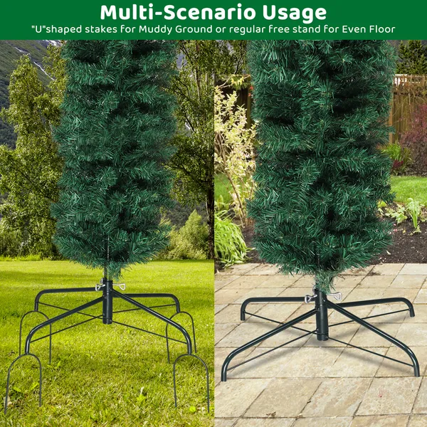 240X40X260cm 1650 Branches PVC Christmas Arch Holiday Arch Decoration Green_maomaolike.com