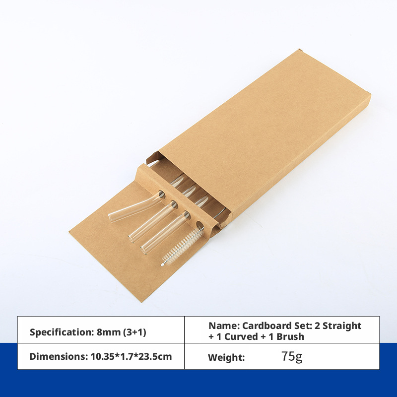 Glass straw set-3 + 1 -10MM-1 set