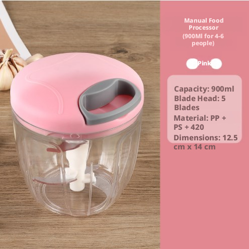 Garlic maser-Pink 500ML-3 leaf blade-1 piece
