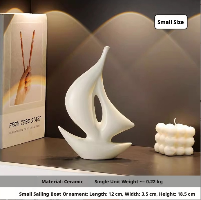 Sailing decoration-white-small-1 piece-boxed