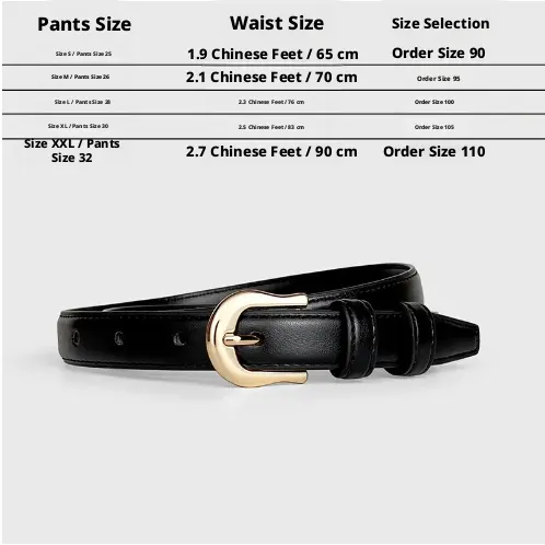 Women's Belt-Black 95cm