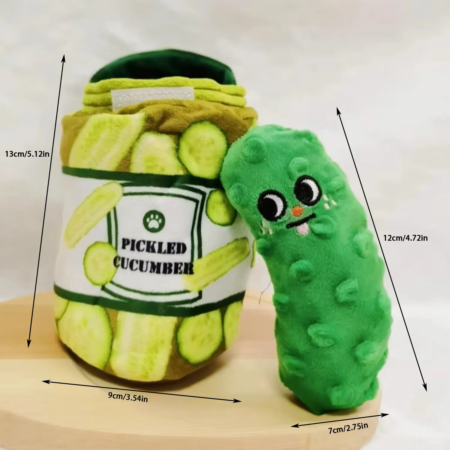 Pet Plush Toys-Pickles-Green