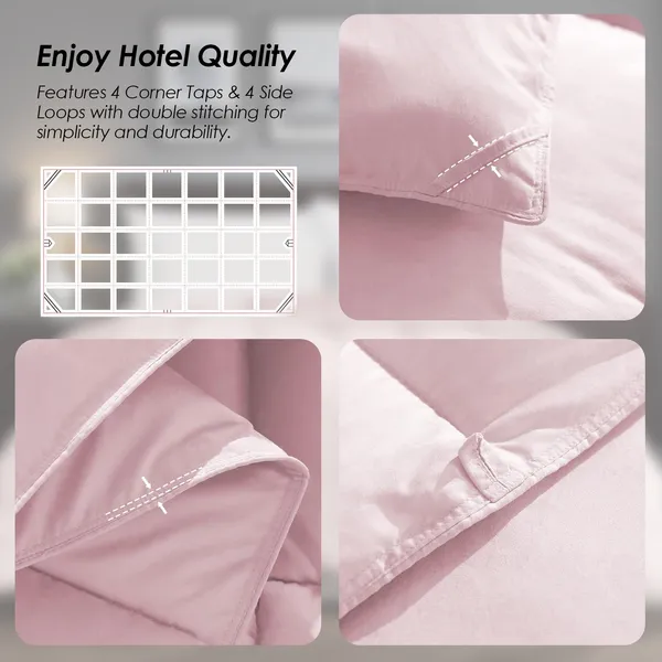Pink Comforter Insert, Soft And Comfortable Against The Skin, Suitable For All Seasons, Machine Washable, Perfect For Home And Bedroom, And Makes A Great Christmas Gift.