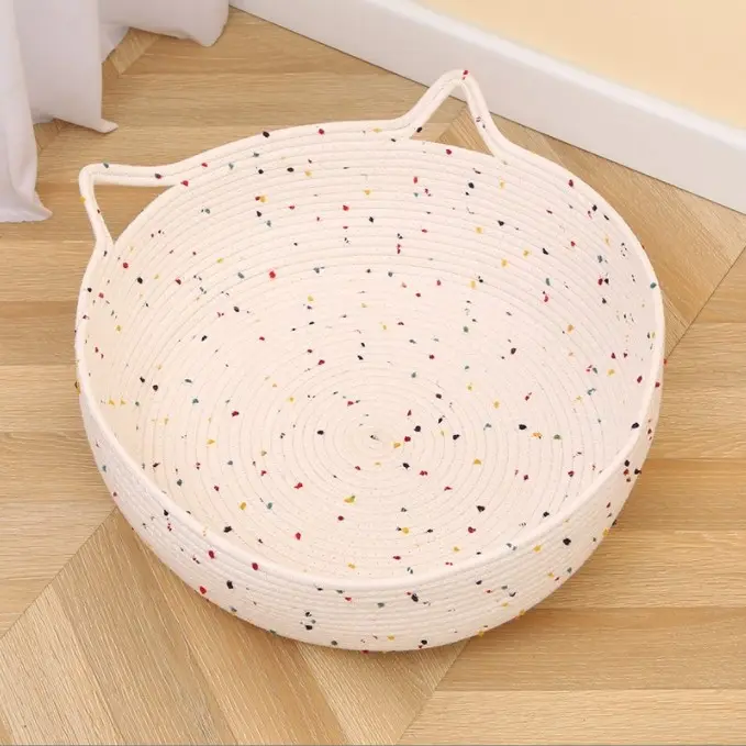 Cotton hemp rope cat nest-large without ball-1