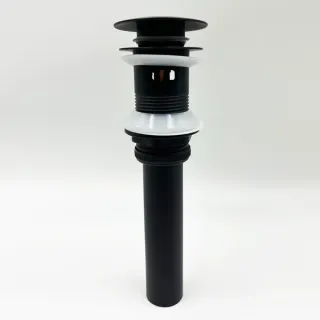 Bathroom Sink Drain With Overflow, Vessel Sink Lavatory Vanity Pop-Up Drain Stopper, 304 Stainless Steel