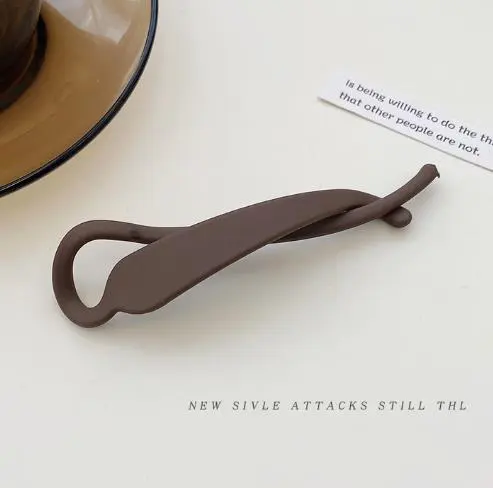 matte hair twist clip-coffee color- -opp bag