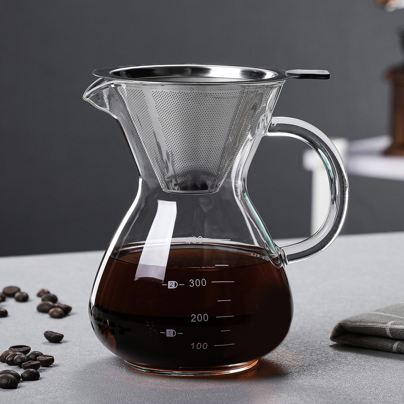 Glass coffee maker-400ml + filter-1 set