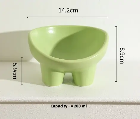 Pet Cat Bowl-Green-1 pack