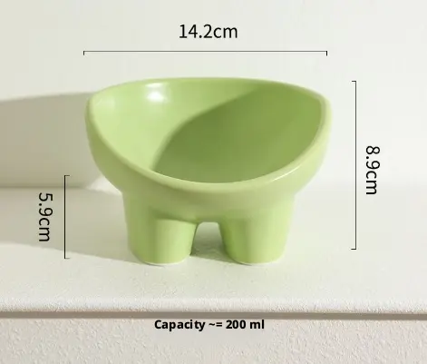 Pet Cat Bowl-Green-1 pack