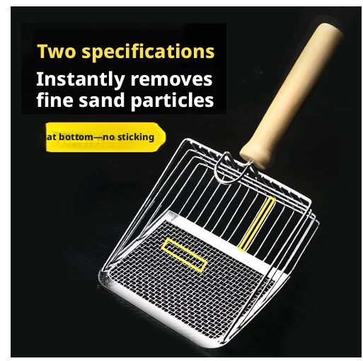 Stainless steel cat litter shovel-silver model-1 piece