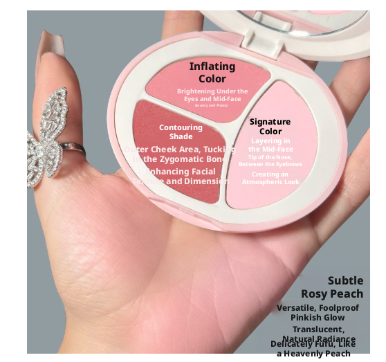 Three-color blush plate-slightly intoxicated peaches-1 box