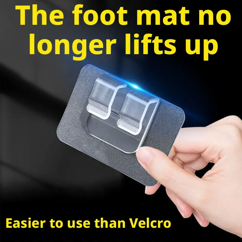 Car mat fixing sticker-double hook-1 pack