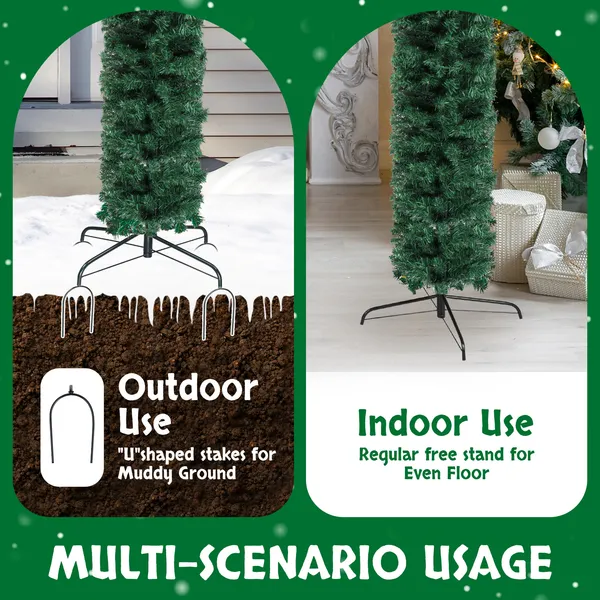 240X40X260cm 1650 Branches PVC Christmas Arch Holiday Arch Decoration Green_maomaolike.com