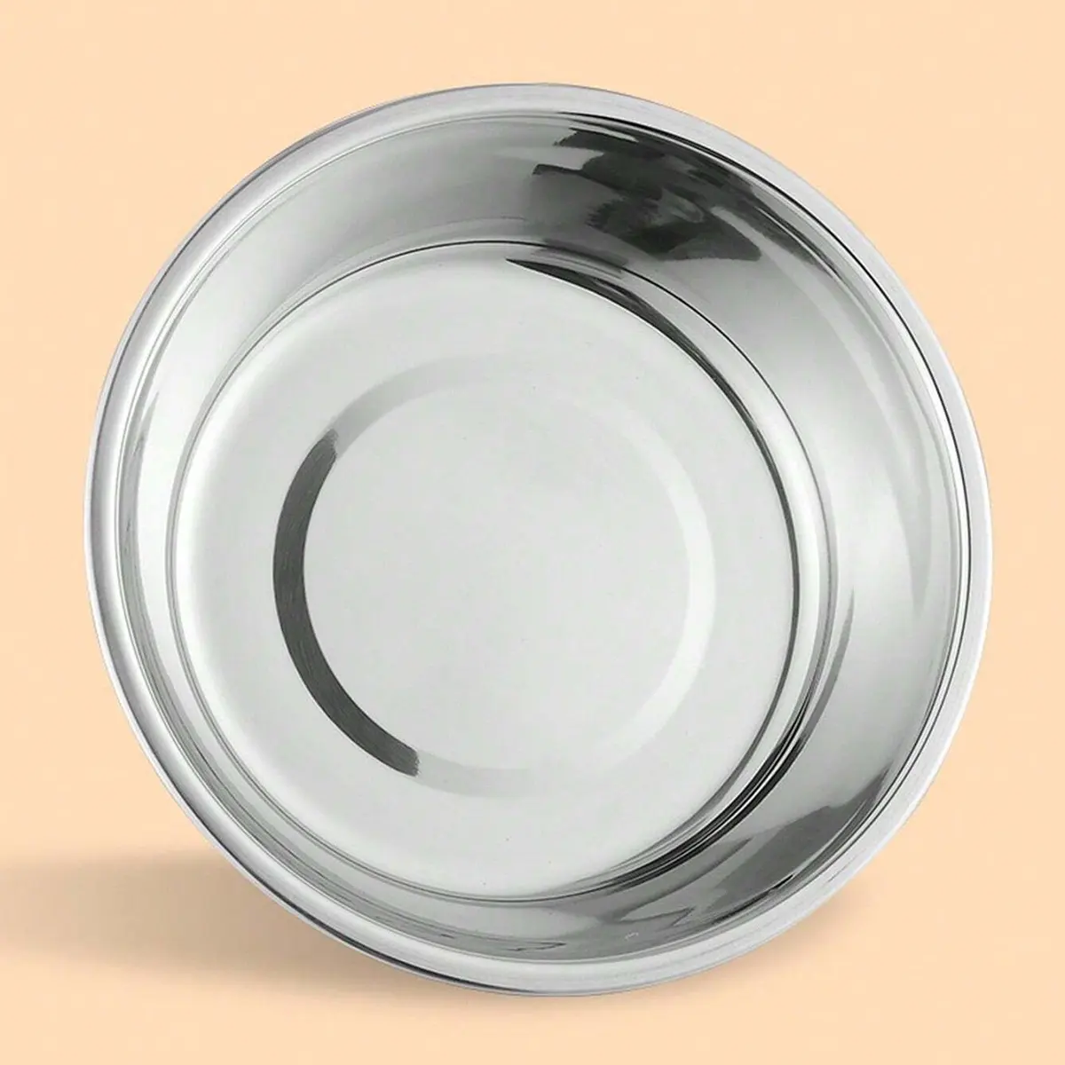 Stainless Steel Pet Bowl-Silver-Diameter 11.1cm-1 pack
