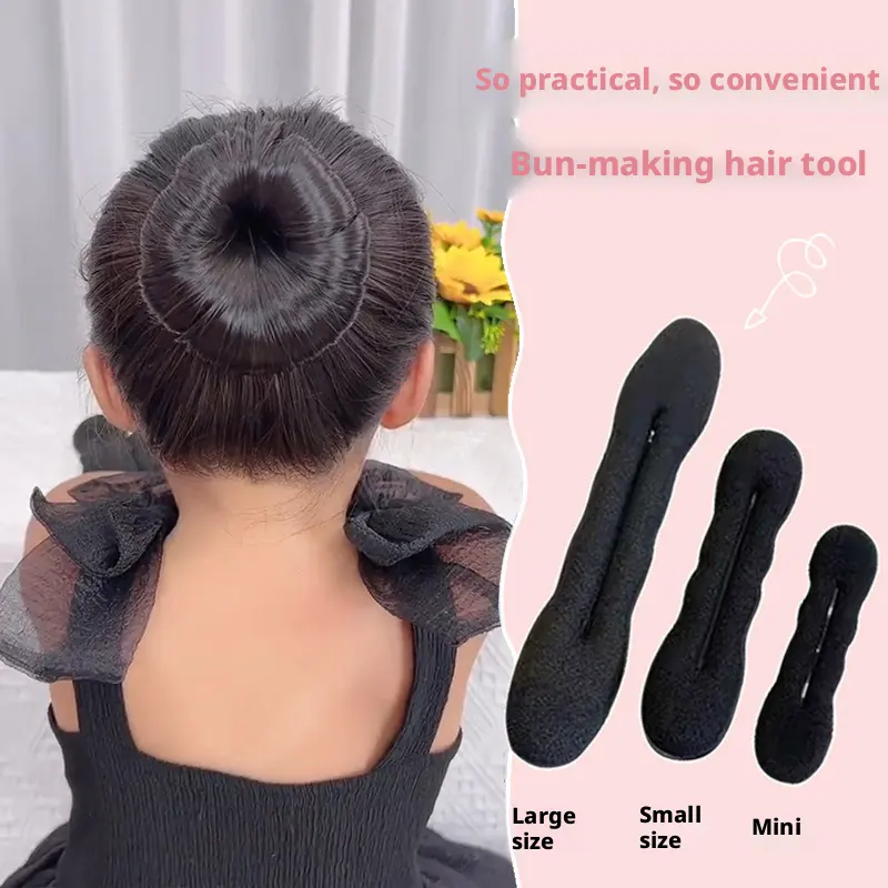 Sponge hair curling device-black-large-23cm
