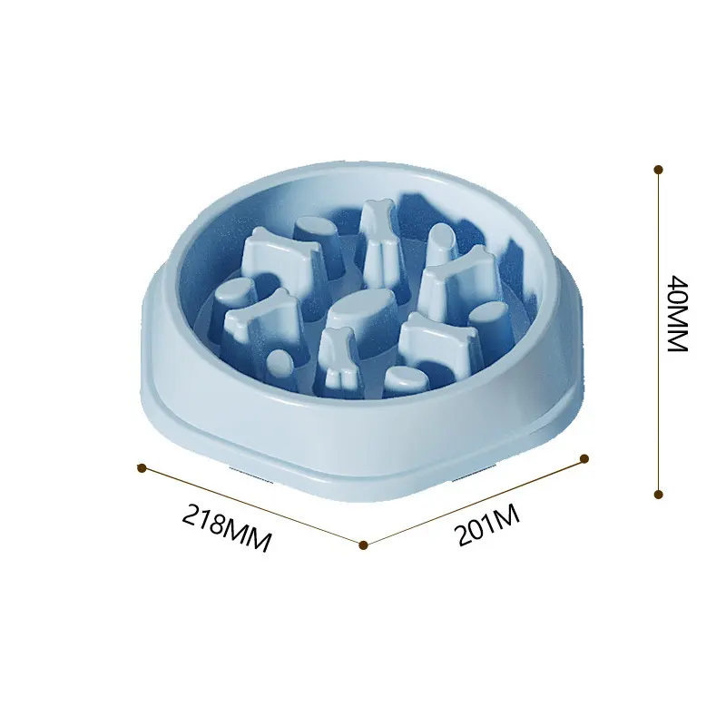 Pet Slow Food Bowl-Ingot Blue