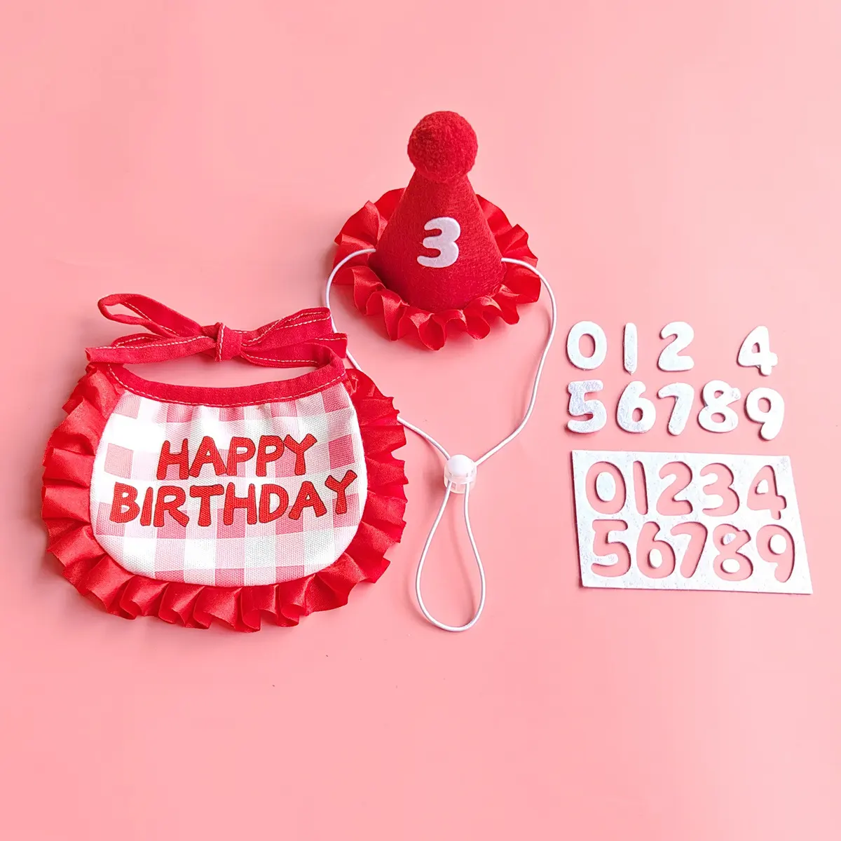 Pet Happy Birthday Hat And Bib Collar