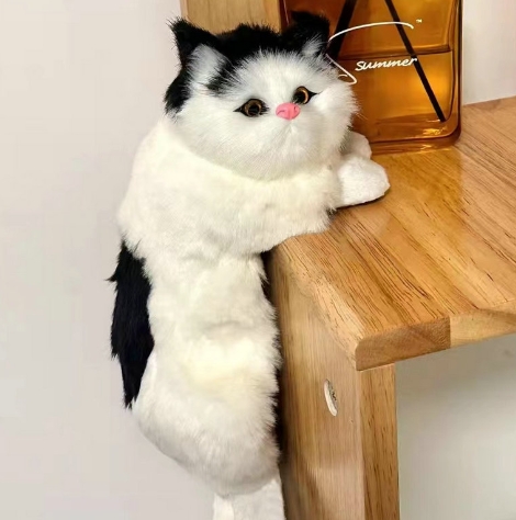 Imitation cat decoration-black and white-1 piece-opp bag