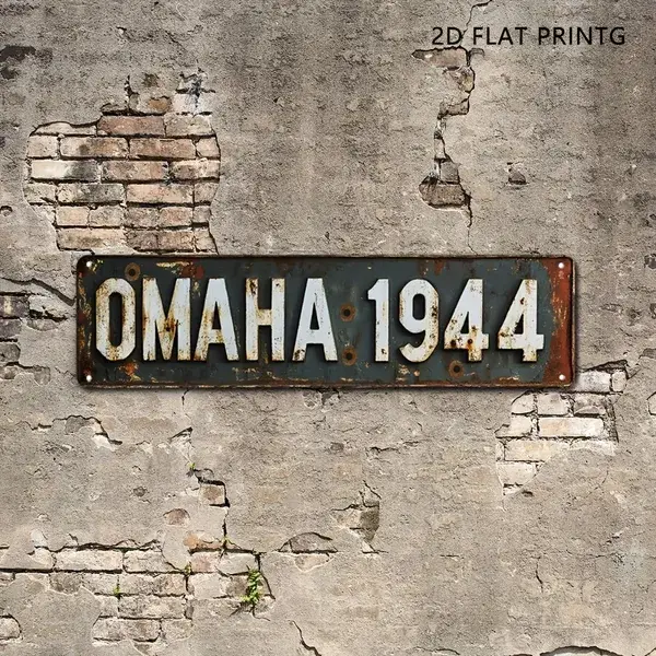 CIFbuy Vintage Military Aluminum Sign Omaha Beach WW2 Landmark Rustic Wall Decor For Garage Bar Man Cave - TikTok, Temu Pick-up Service