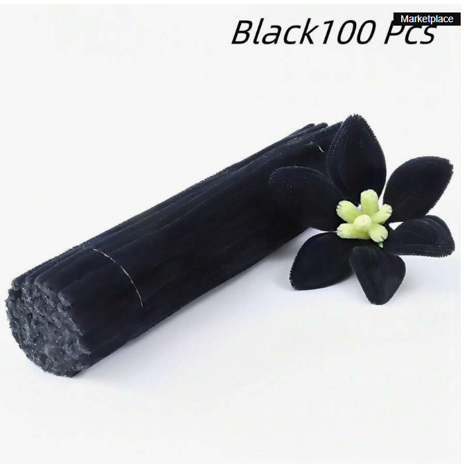 Colored twist stick-black-100 pieces-1 piece