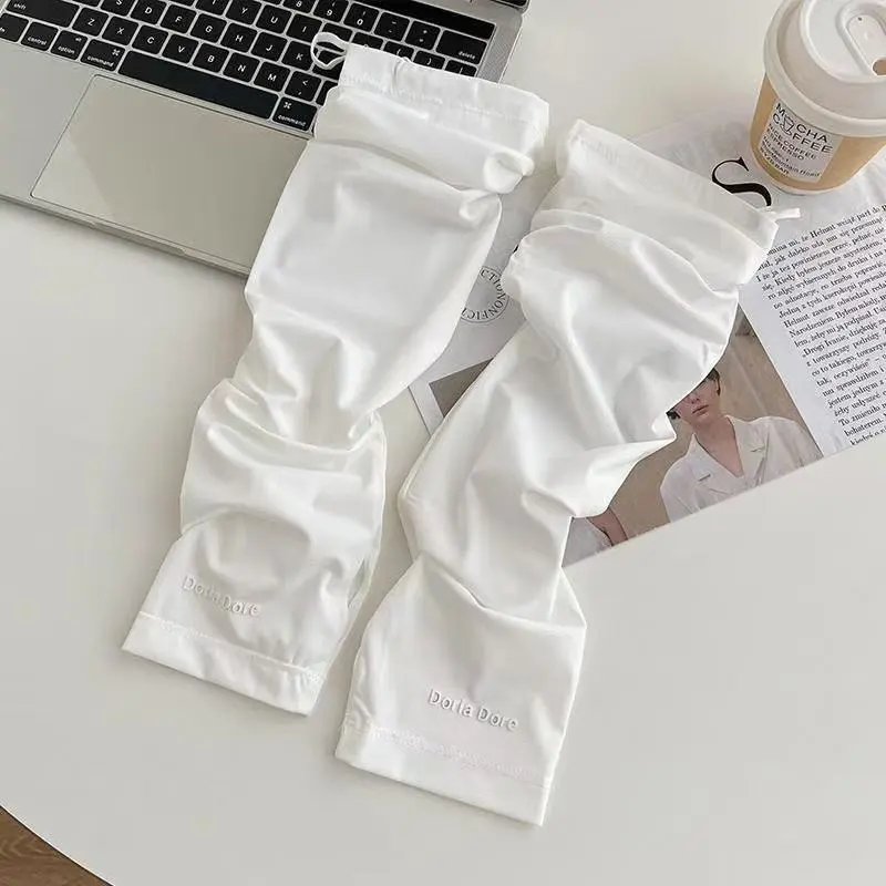 Sunscreen ice Silk Sleeves-White