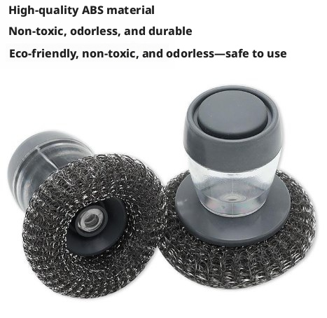 Pressing pot brush-Steel wire ball model-1 pack-OPP bag *[Patent]