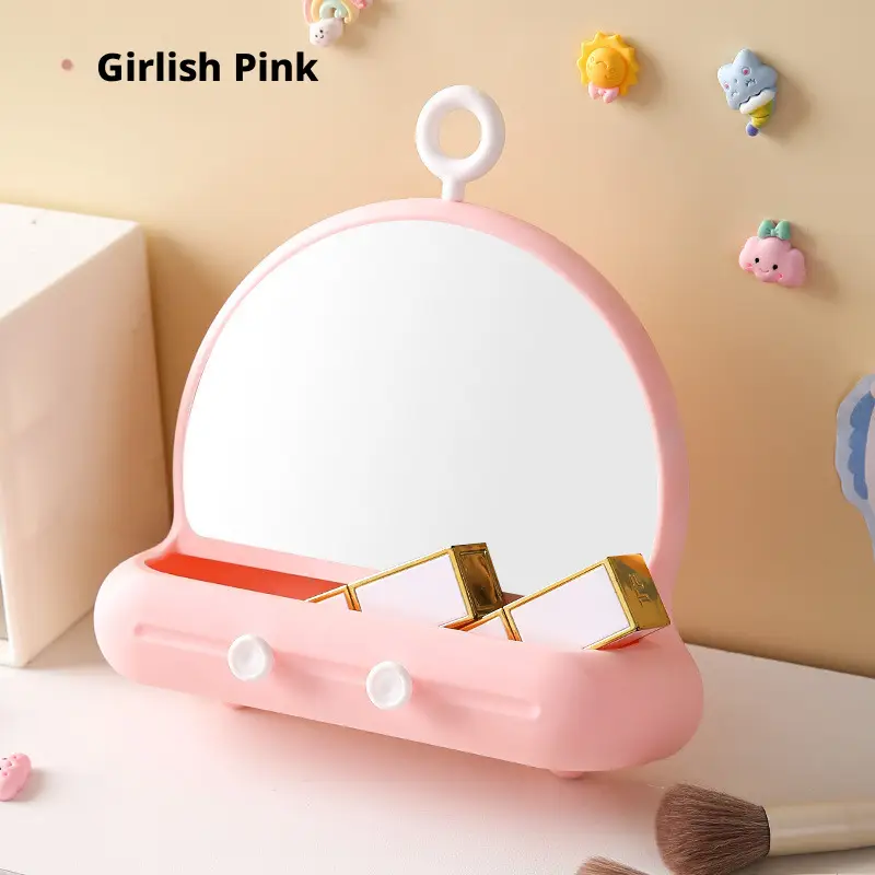 Storage makeup mirror-Girl powder-1 piece/box *[Patent]