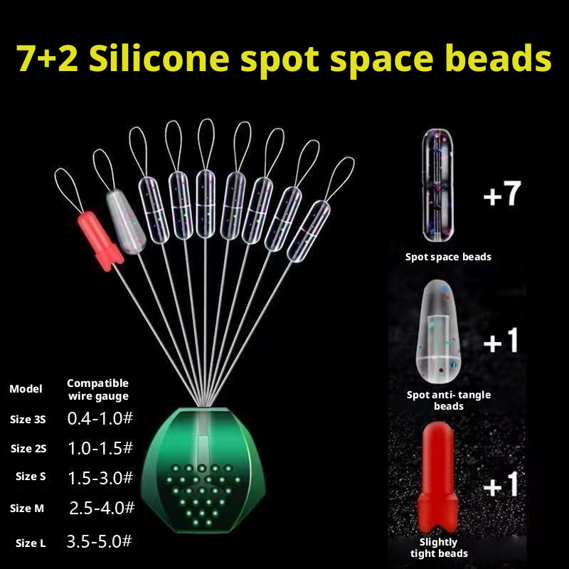 Ultra-tight silicone space bean-SS crystal green-1 piece