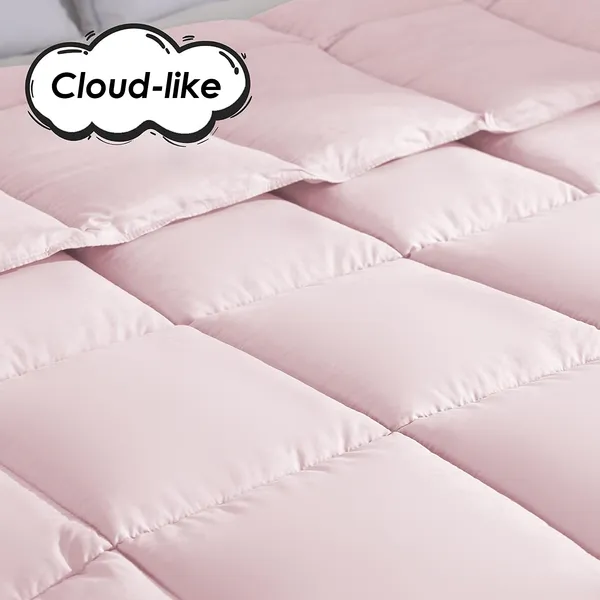Pink Comforter Insert, Soft And Comfortable Against The Skin, Suitable For All Seasons, Machine Washable, Perfect For Home And Bedroom, And Makes A Great Christmas Gift.