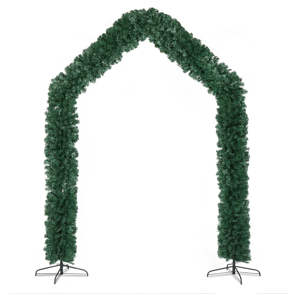 240X40X260cm 1650 Branches PVC Christmas Arch Holiday Arch Decoration Green_maomaolike.com
