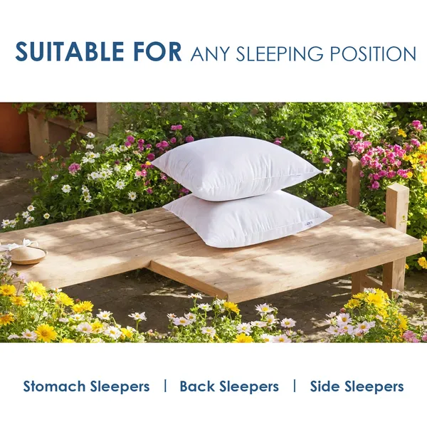 White Square Pillows 2-pack With Bubble Wrap Suitable For Bed Cushions, 18X18 Inches, Sofa Cushions, Patio Cushions, Cushion Inserts, Breathable, Hand Washable, OKO-100 Certified.
