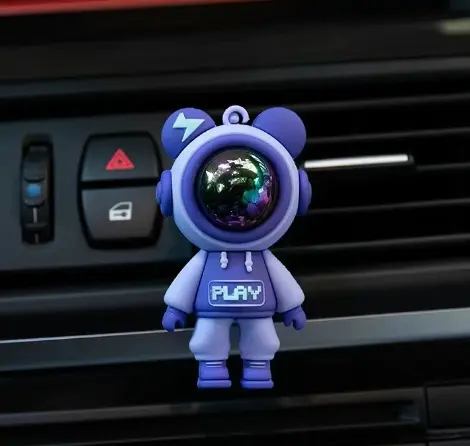 Car air outlet aroma tablets-Purple Lightning Bear