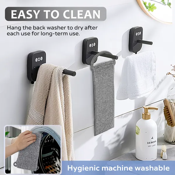 Premium Bamboo Fiber Exfoliating Body Scrubber Towel – Deep Clean & Gentle Exfoliation For Smooth Skin-Grey