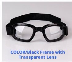 Foldable windproof goggles-transparent one pair