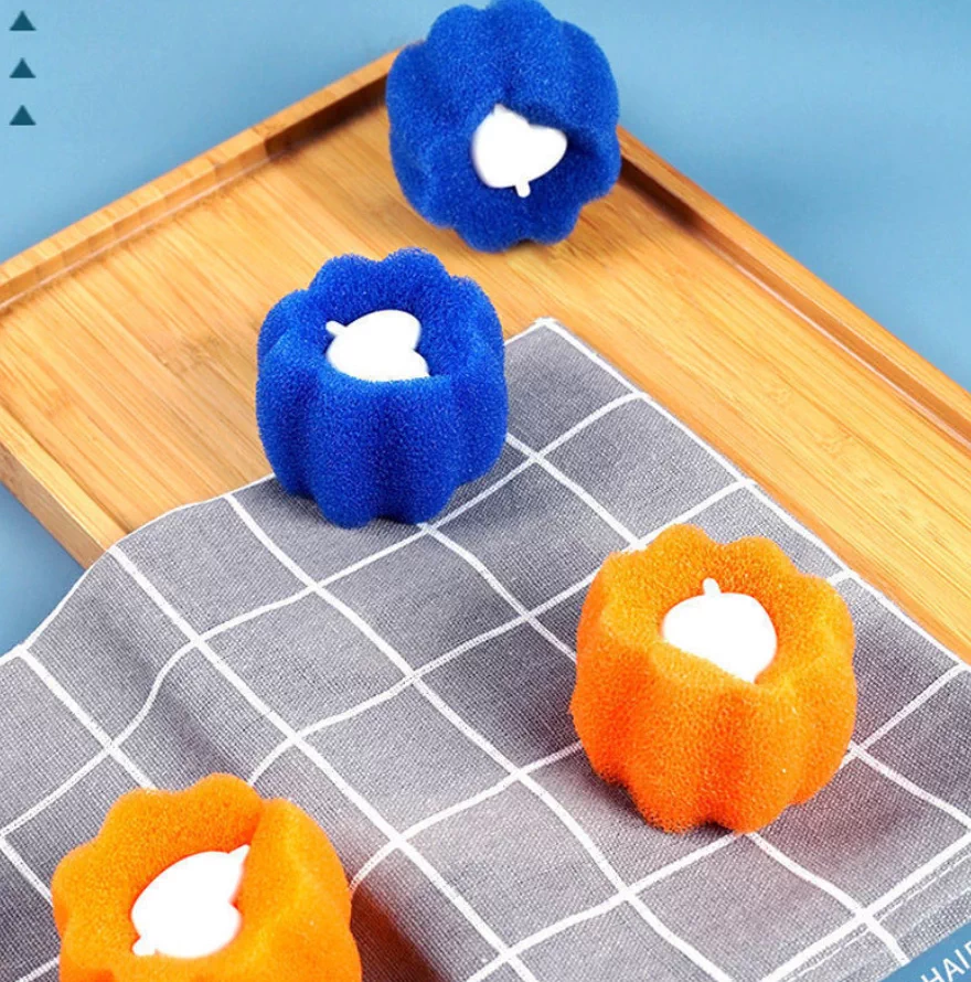 Washing Machine Sponge Cleaning Balls-Blue-3 pcs/bag