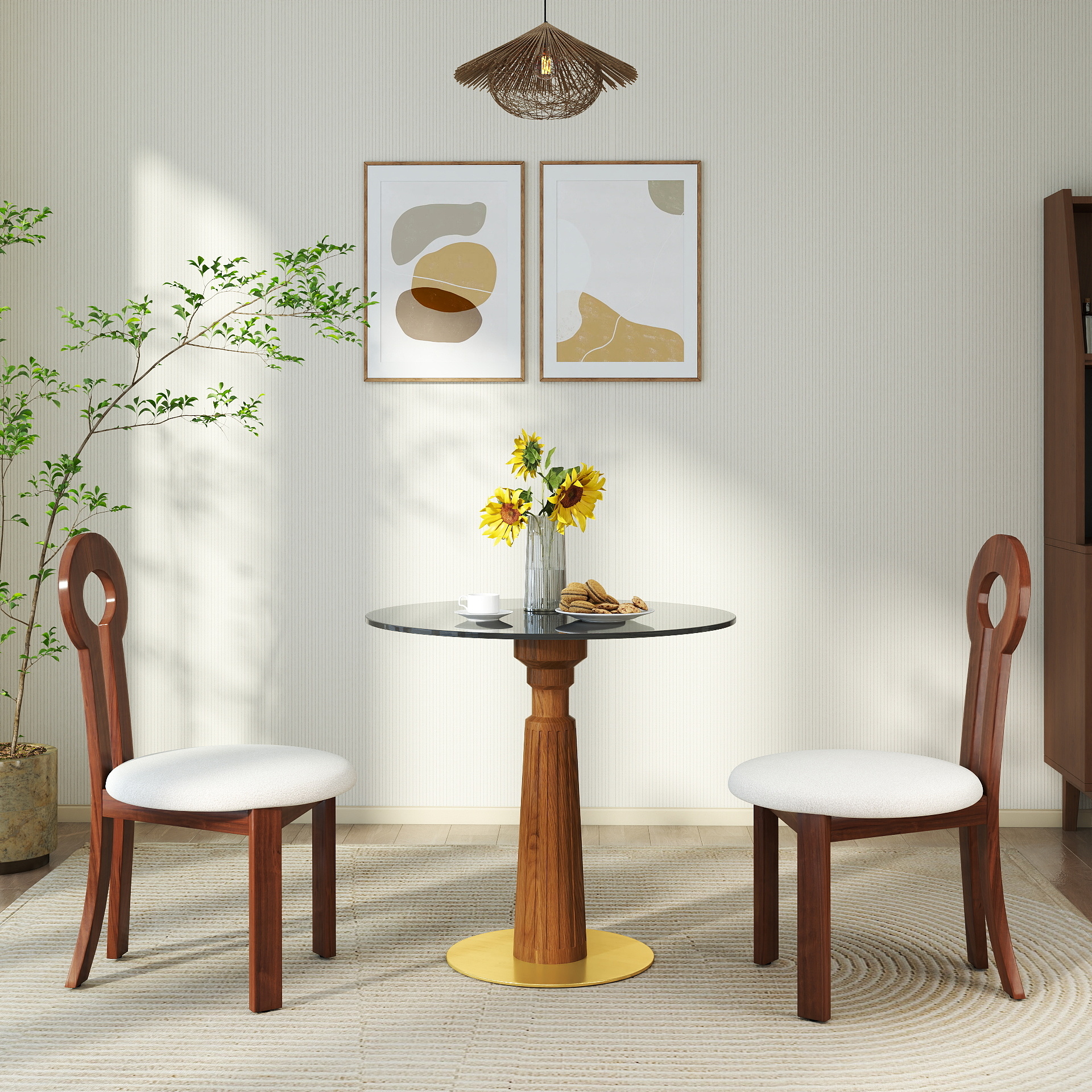 Round Glass Dining Table, picture 3 of 4