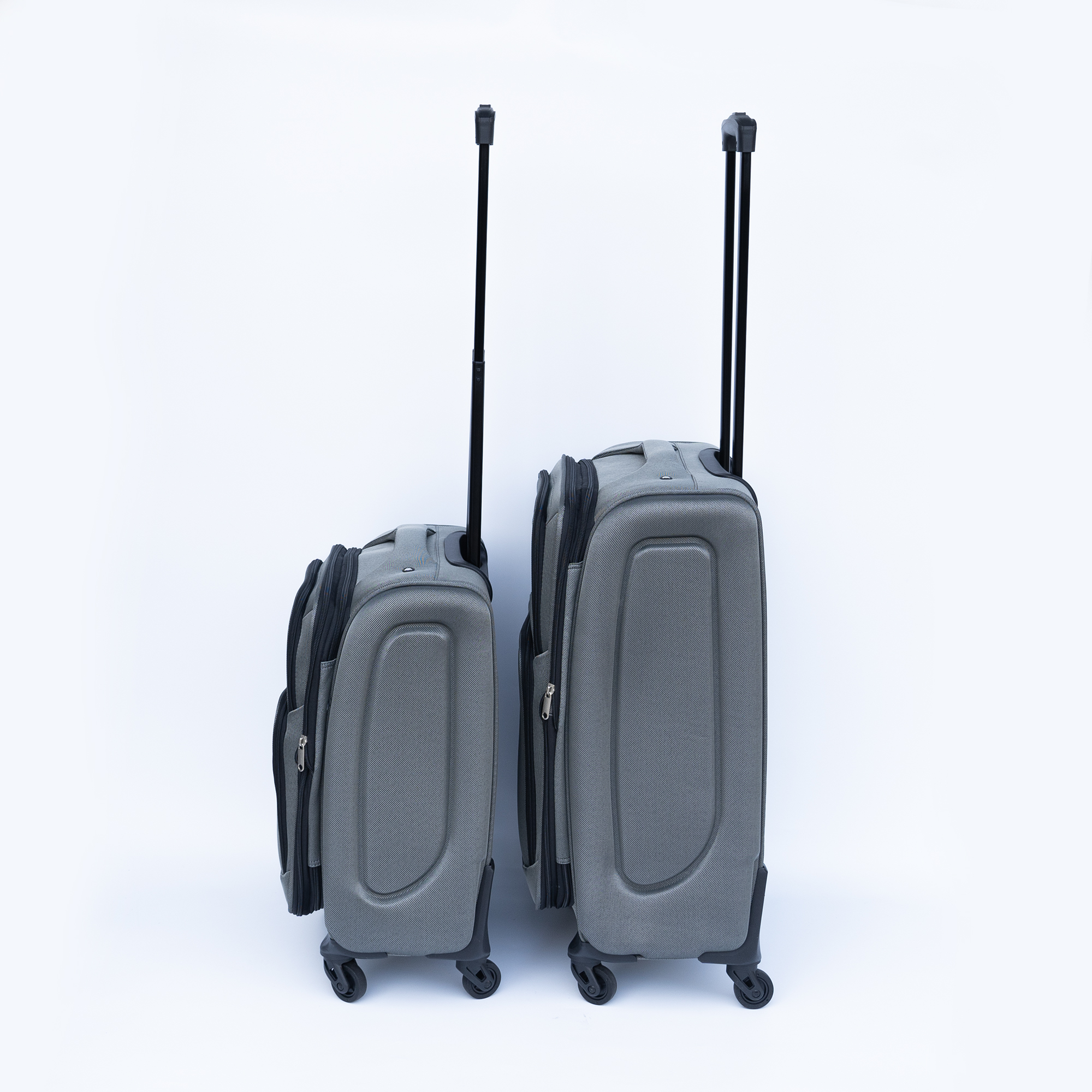 20 24 Travel Case Two-piece Suitcase Set Oxford Trolley Case Without Password Lock Universal Wheel Oxford Cloth Backpack GRAY 4