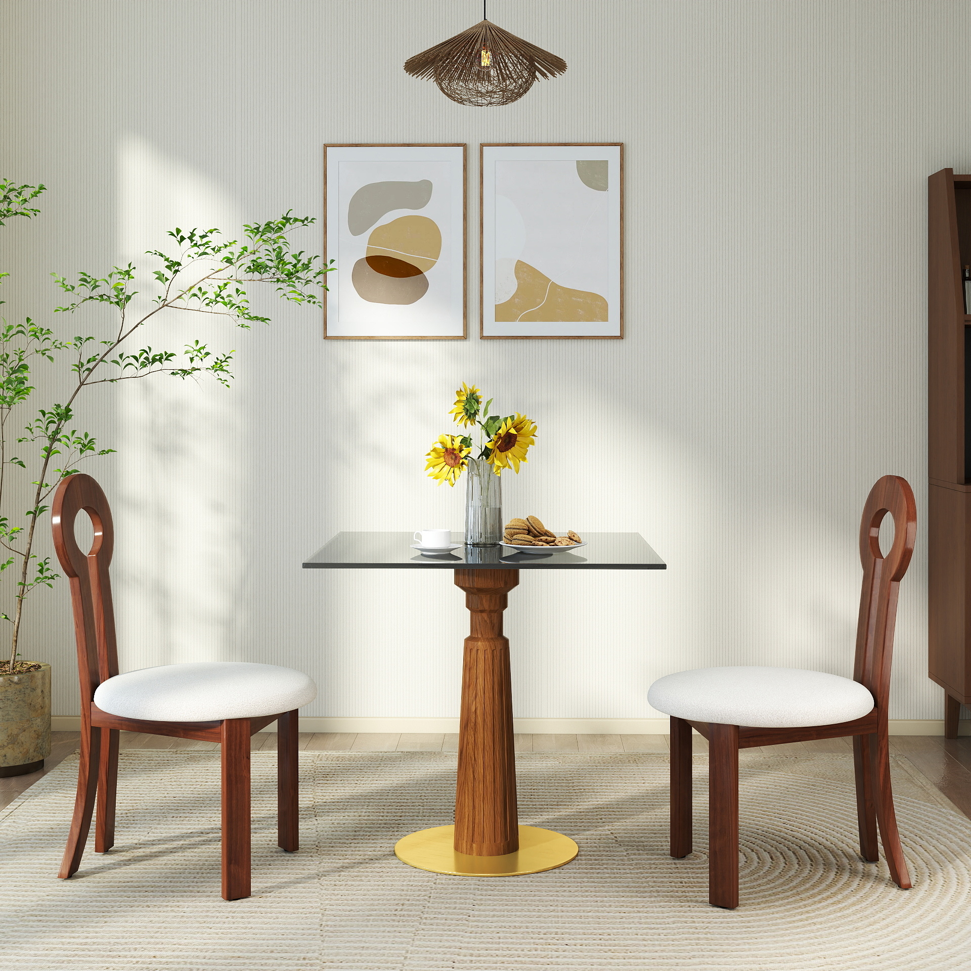 Square Glass Dining Table, picture 3 of 4