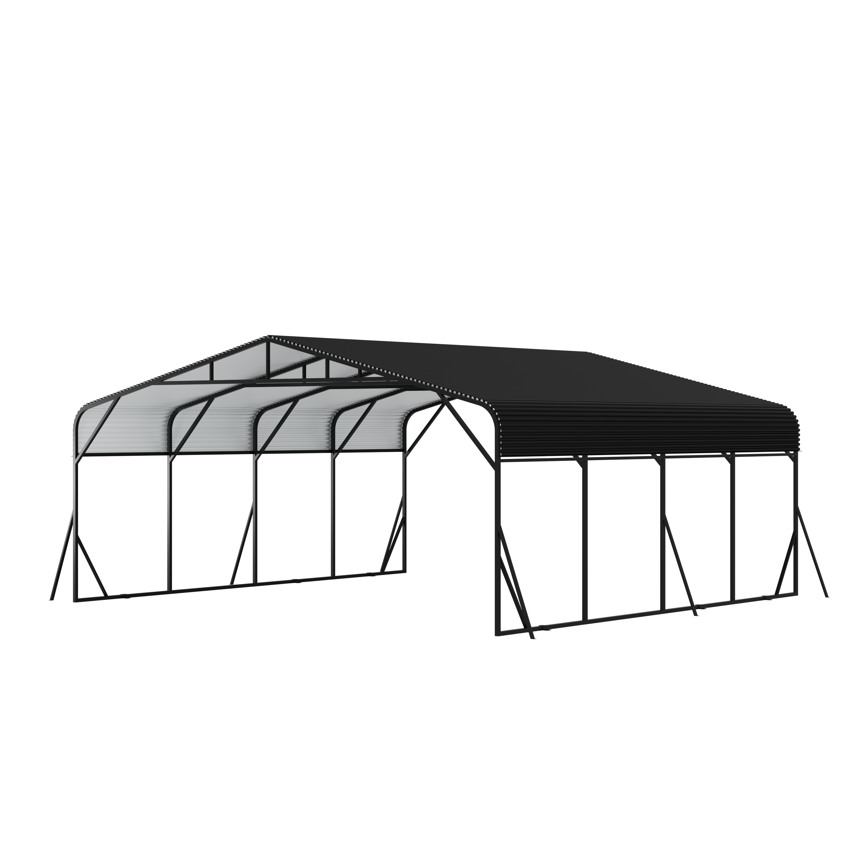 Carport 20 X 20 Shelter - Perfect Solution For Vehicles, Boats & Equipment - Durable, All-Weather, Quick Assembly - Spacious, Secure, Reinforced